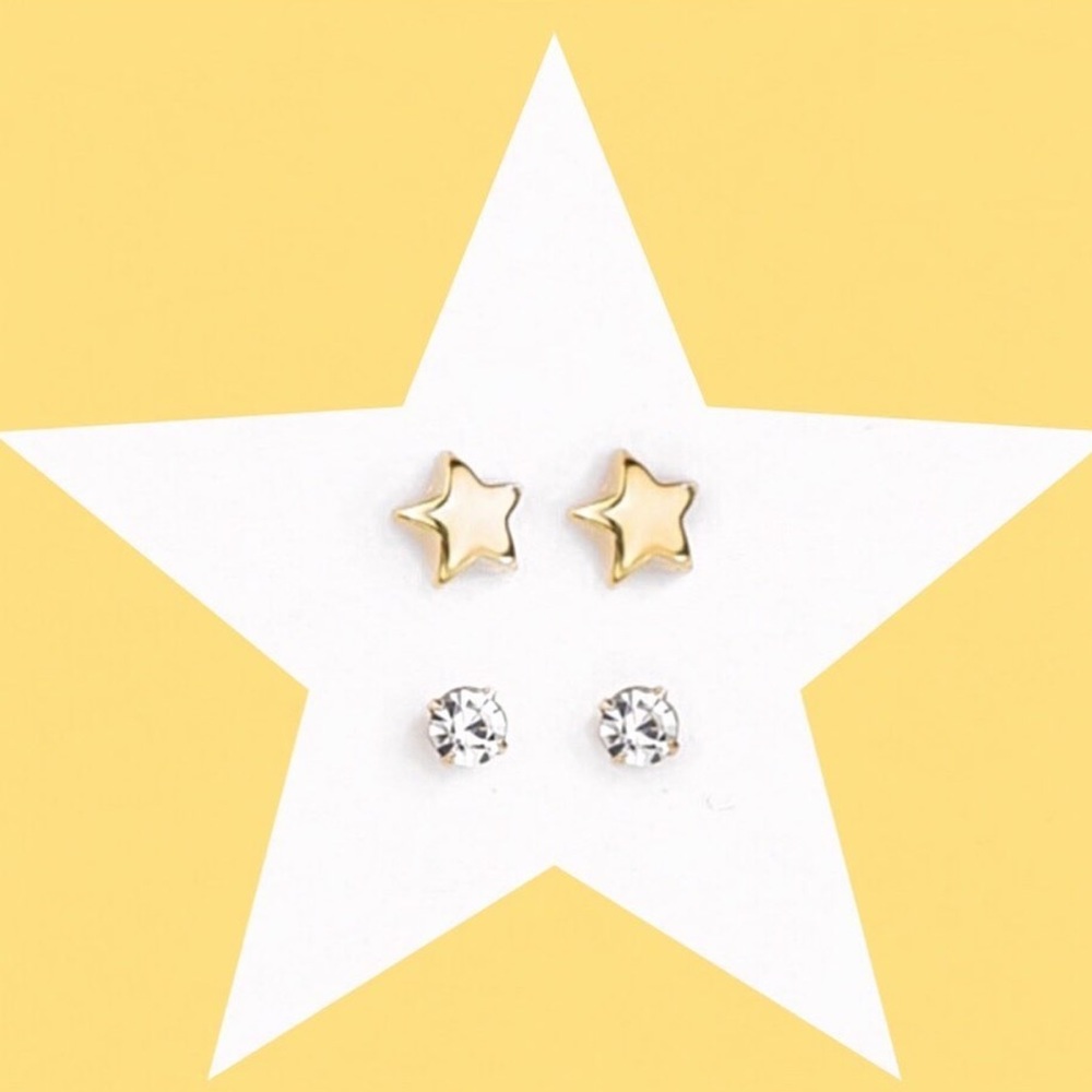 NWT 🔥 Star & Rhinestones Earrings Set